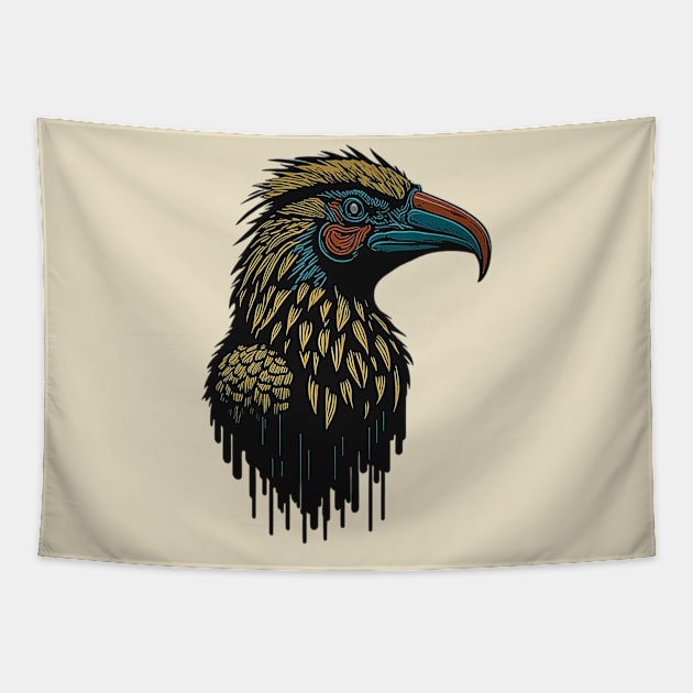 Helmeted Hornbill Tapestry by samsamteez