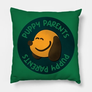 Cute Puppy Parents Design Pillow
