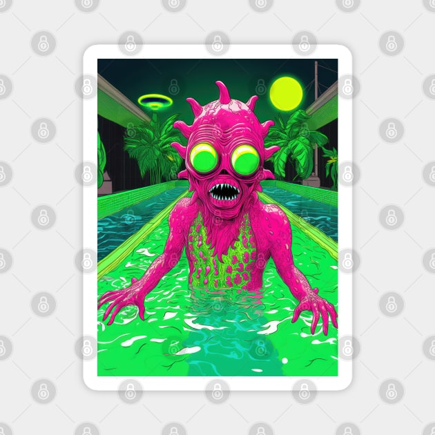 Fluorescent Monster Magnet by TooplesArt