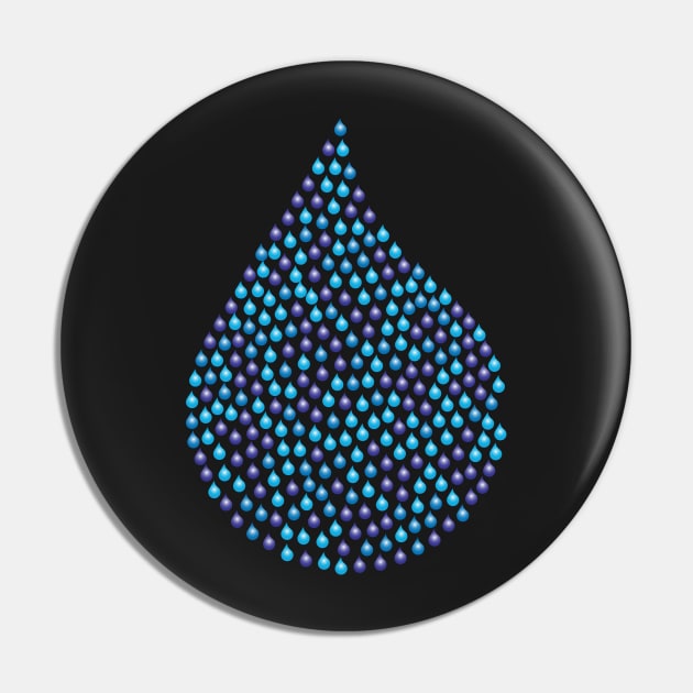 Water Drops Pin by GetHy