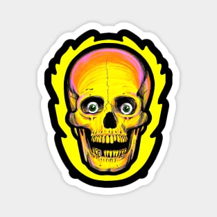 Vintage style Halloween Skull Magnet