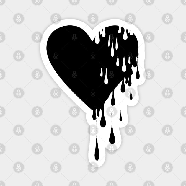 Bleeding Black Heart Magnet by Gringoface