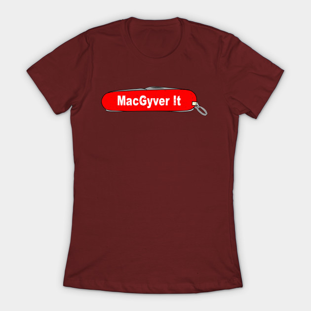 Disover Improvise Red Army Pocket Knife Fun Tool Cut Blade Elements for People who Explore and Extend known Borders of Confort Zone. Improvise it and solve Challenges. - Improvise Red Army Pocket Knife Fun - T-Shirt