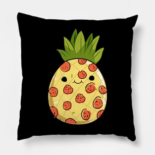 Cute Kawaii Pepperoni Pizza Pineapple Pillow