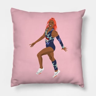 sha'carri richardson track runner Pillow