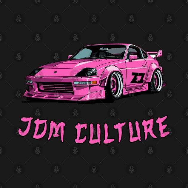 Pink Japanese Race Vintage Automotive 90's Jdm Culture by RetroZin