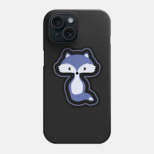 Cute fox in blue Phone Case