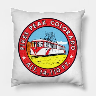 Vintage Pike's Peak Colorado Pillow