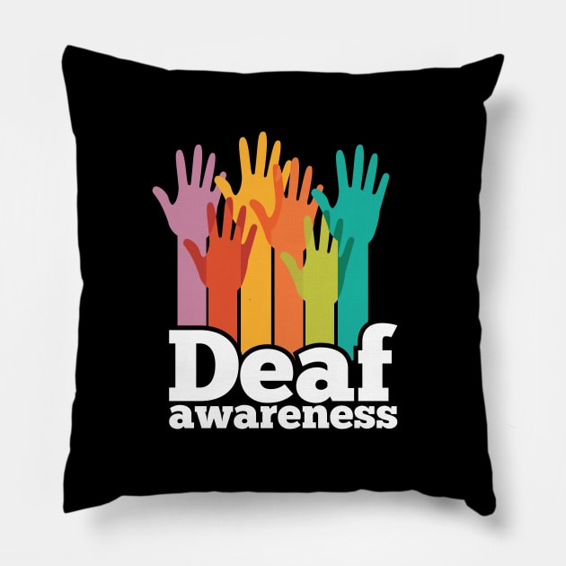 Deaf Awareness Sign Language I Don't Speak English Pillow by mangobanana