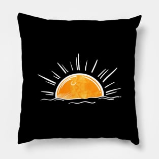 Simple Art Of Sun Shines With Full Of Positive Energy Pillow