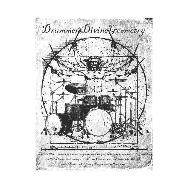 Cool Tees Da Vinci Drums Perfect Drummer by COOLTEESCLUB