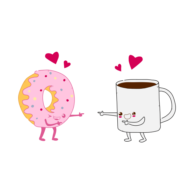 Coffee and Donut in Love by FaizalNM