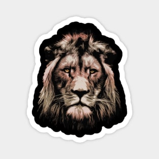 Colorful Lion Head Vector Graphic Design v3. Magnet