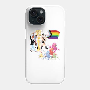 Gay Pride Poodles Phone Case