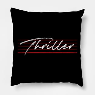 Thriller ///// Vintage 80s Style Design Pillow