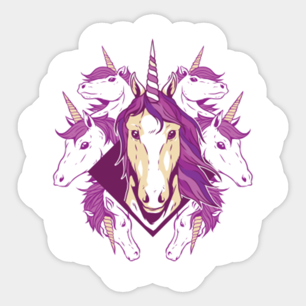 einhorn mandala - Mandala - Sticker | TeePublic