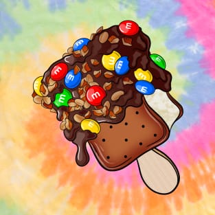 Chocolate Dipped Ice Cream Sandwich with Candies and Nuts T-Shirt