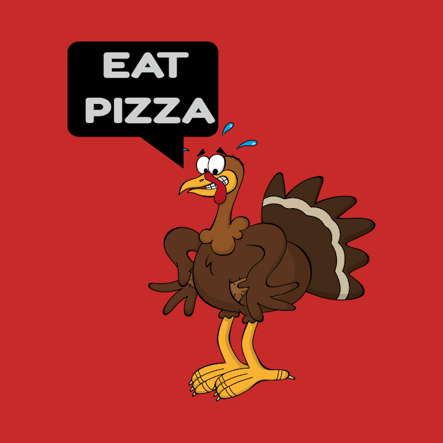 eat pizza turkey thanksgiving gift by rami99