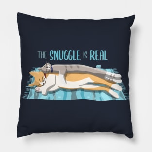 The Snuggle is Real | Cat cuddles Pillow