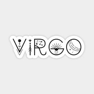 Virgo celestial typography Magnet