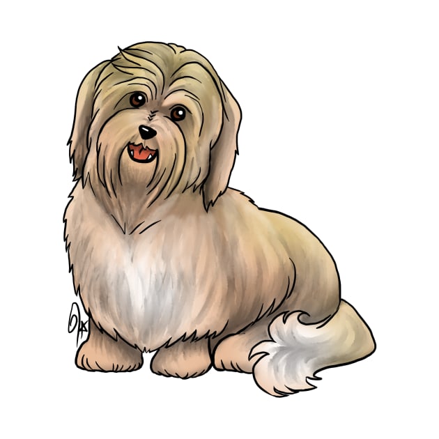 Dog - Havanese Dog - Cream by Jen's Dogs Custom Gifts and Designs