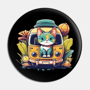 The Travelling Cats - Colorful Cat Travel In The World Pin