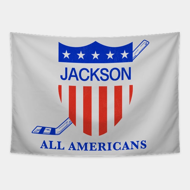 Defunct Jackson All-Americans Hockey 1986 Tapestry by LocalZonly