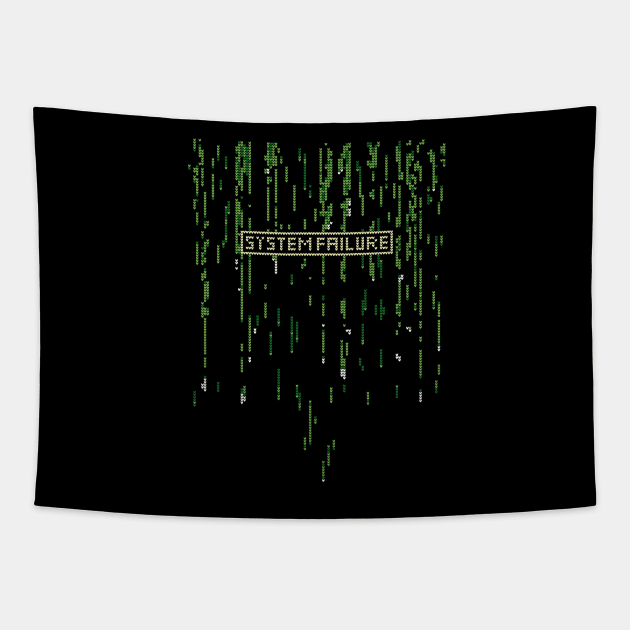 Matrix System Failure - Ugly Sweater Stitch Pattern Tapestry by prometheus31