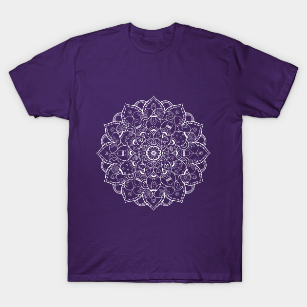 Tea Lovers Mandala - White - Tea - T-Shirt