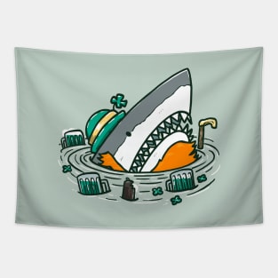 St Patrick's Day Shark Tapestry