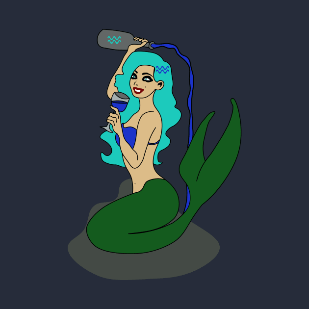 Aquarius Water Astrology Zodiac Sign Mermaid by charlescheshire