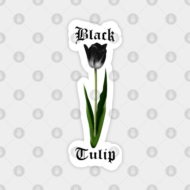 Black tulip – Gothic flower Magnet by IrvinGoth Garden