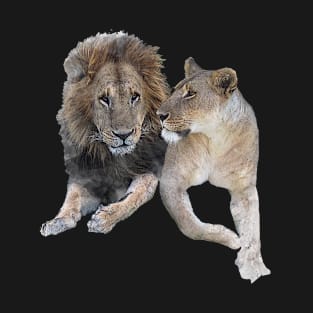 Lionpair - Lioness - Lion - Predator - Cat in Africa T-Shirt