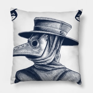 Plague Doctor Retro Pillow