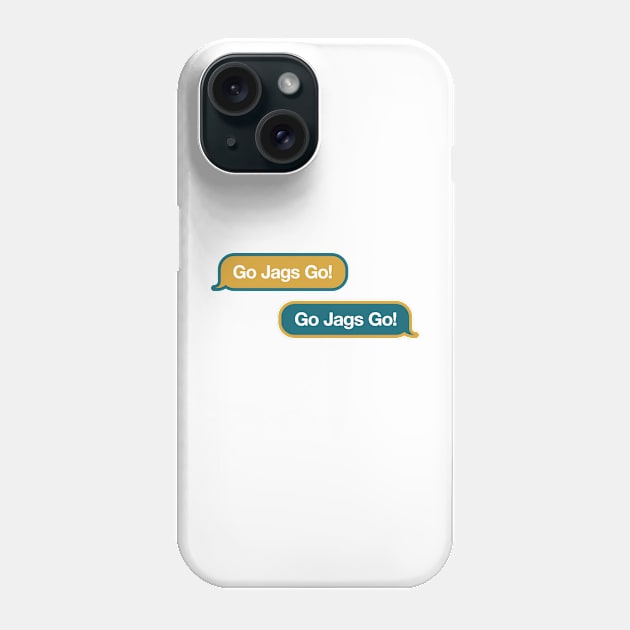 Go Jags Go Text Message Phone Case by Rad Love