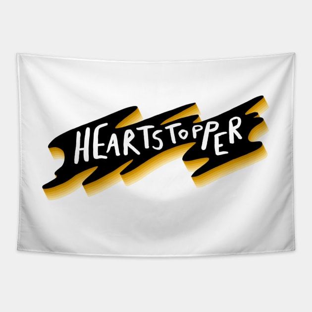 Heartstopper logo - yellow Tapestry by daddymactinus