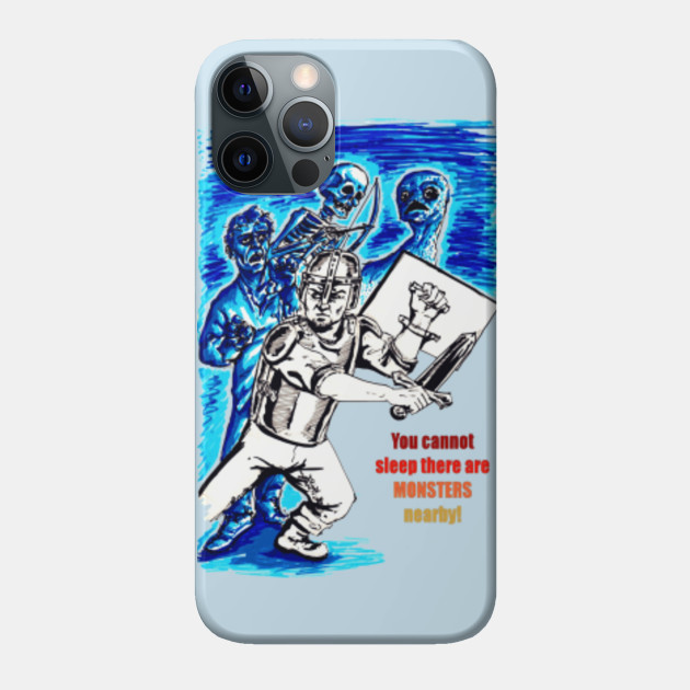 You Cannot Sleep There Are Monsters Nearby - Minecraft - Phone Case