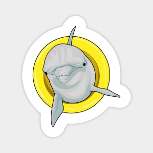 Dolphin Swimming Lifebuoy Magnet