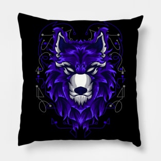 wolf head Pillow