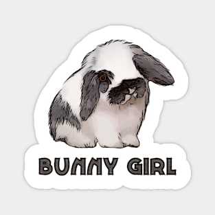 Cute Rabbit Bunny Girl Design Magnet