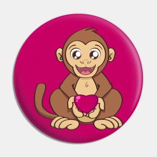 Monkey love Pin