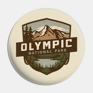 Retro Olympic National Park Badge Pin