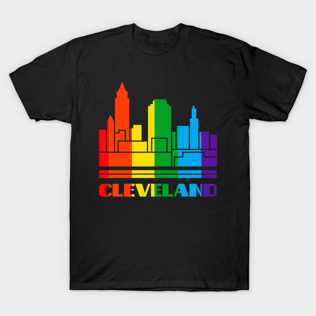 Cleveland Pride Shirt Cleveland LGBT Gift LGBTQ Supporter Tee Pride Month Rainbow Pride Parade - Cleveland Pride - T-Shirt