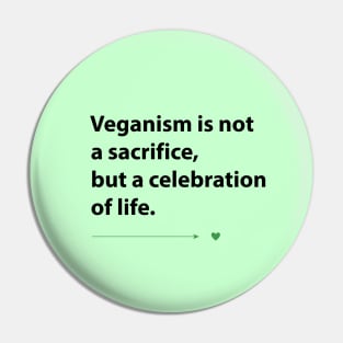 Veganism is not a sacrifice but a celebration of life Pin