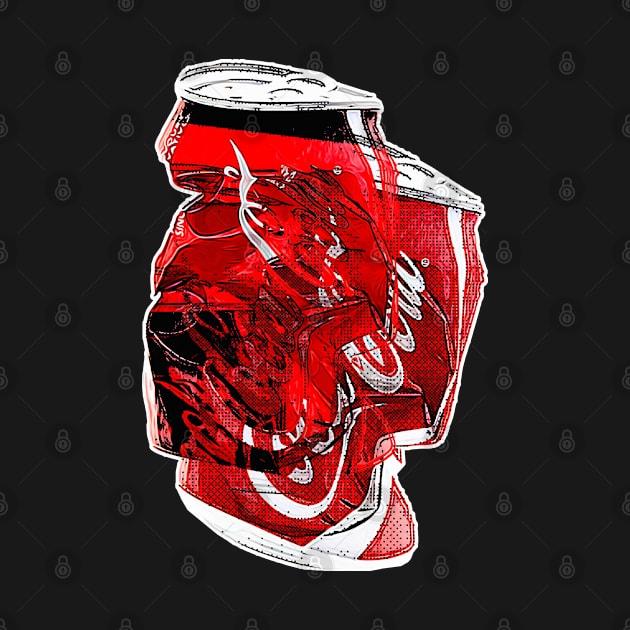 Glitch Aesthetic Crushed Cola #2 Can Design by DankFutura