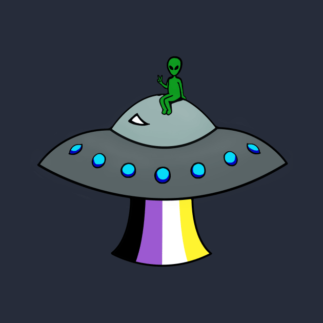 Nonbinary Pride Alien by MythicalPride