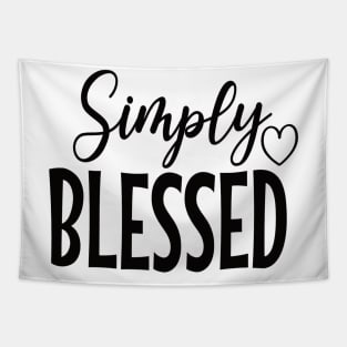 Simply Blessed Graphic Design Tapestry