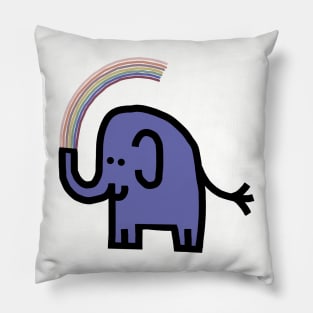 Very Peri Periwinkle Blue Chonk Elephant Rainbow Color of the Year 2022 Pillow