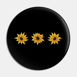 Three Sunflowers Pin