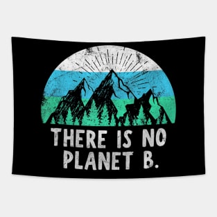 There Is No Planet B - Retro Vintage Climate Change Action Tapestry